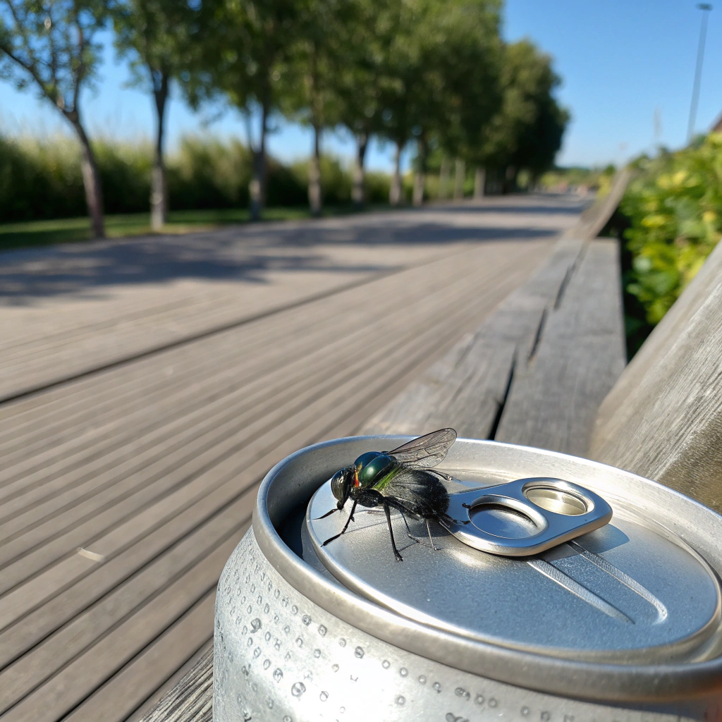Housefly surface treatment for decks and eaves